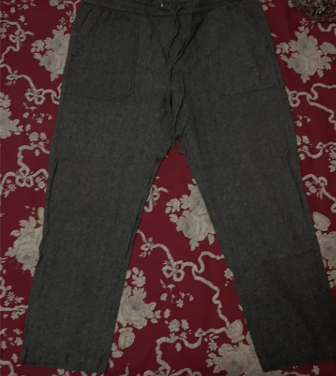 ca草绿色日韩式阔腿裤xxl没穿几次不符合...