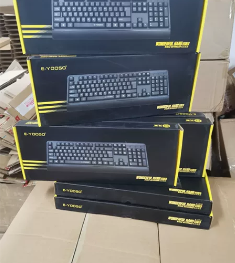 全新E元素K-500有线键盘电脑USB单键...