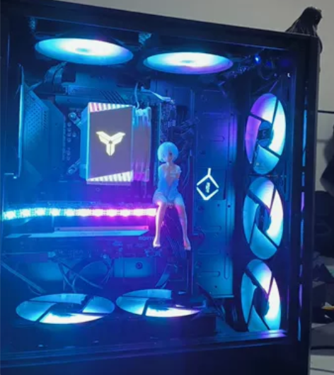 机箱 matx机箱 和6个argb风扇,集...