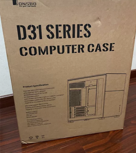 乔思伯松果D31黑色副屏标准版MATX机箱...