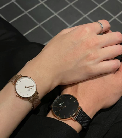 dw手表男 PETITE系列潮酷流金表男表...