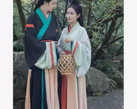 不羡仙.愿相逢 千秋录汉服晋制交窬裙男女情...