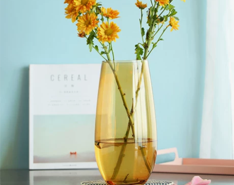 德力玻璃花瓶透明水养富贵竹百合花瓶摆件客厅...