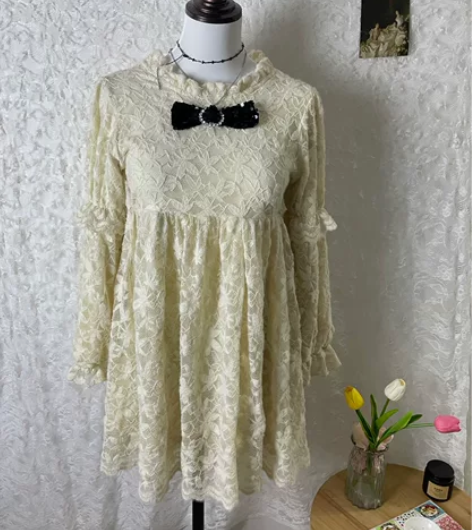 公主风蝴蝶结蕾丝黄金绒保暖裙 这个很厚，有...