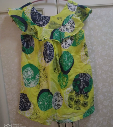 这是一款很美的田园风花裙子，美美的花布满裙...