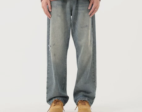 IOOIMAN美式牛仔裤男2022秋冬季新...