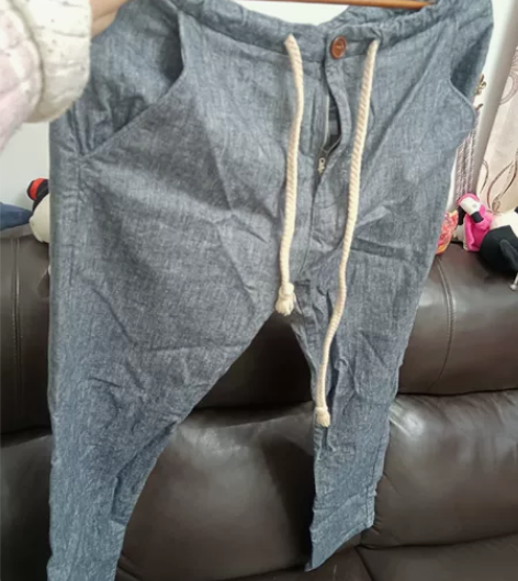 男装全新XL休闲棉麻裤，凉快舒适，买给老公...