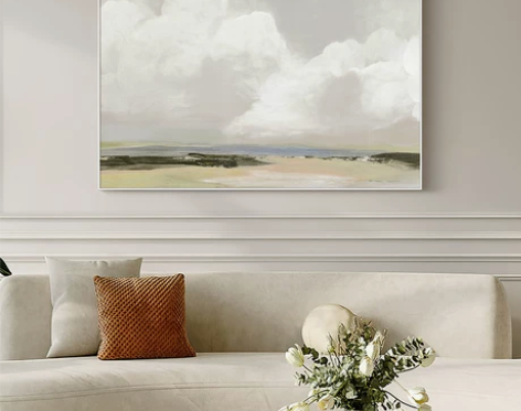 现代北欧简约客厅背景墙装饰画诧寂风卧室餐厅...