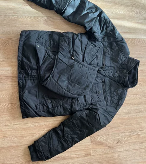 自己的羽绒服，灰鸭绒的，185，便宜卖了。...