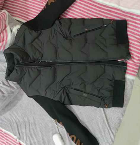 奇阿玛尼亚冬季新款轻薄羽绒服男士加厚针织袖...