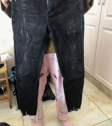 修身牛仔裤100-125穿 感兴趣的话点“...