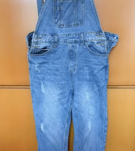 春秋背带牛仔裤蓝色，需要的宝子们直接点我想...