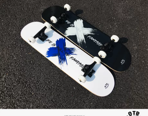 OTR滑板初学者青少年成人儿童男女生刷街四...