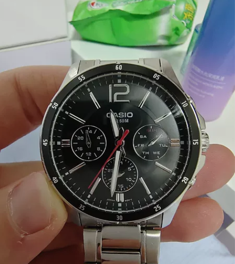 casio卡西欧手表男时尚简约商务防水石英...