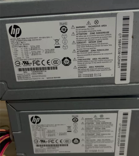 惠普原装机品牌电源，原相机拍摄，无任何拆修...