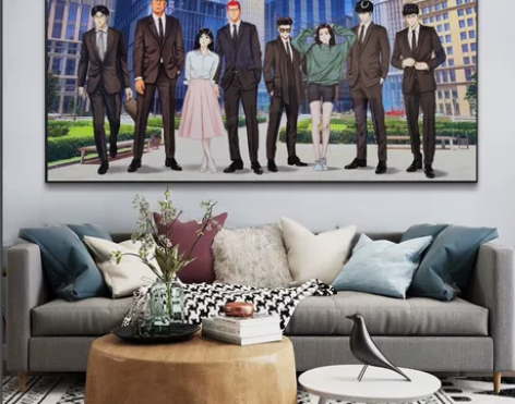 全新灌篮高手壁画，1.4×0.7，黑色金色...