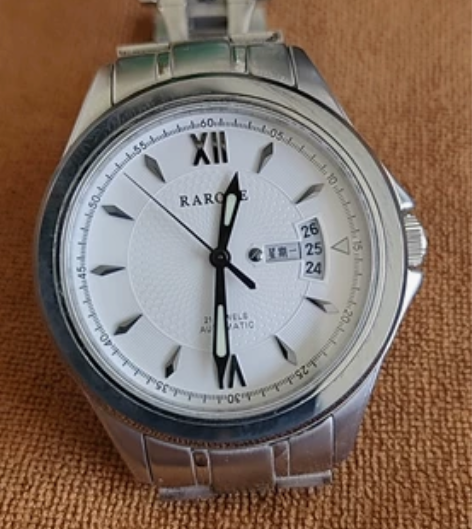 全钢全自动雷诺手表46mm表盘，商场购买原...