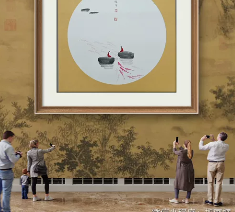 原创作品，50厘米×50厘米 签约画家，笔...