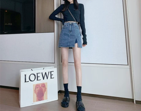 牛仔裙短裙女夏季2021新款春秋半身裙高腰...