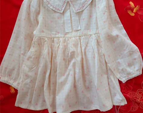 全新女童长袖棉布连衣裙，可爱风，号码偏小，...