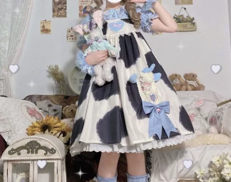 塔塔塔长耳公馆小奶糕黑色均码+桃桃冰原创设...