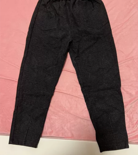 加绒哈伦裤女冬季毛呢宽松显瘦加厚休闲裤 实...