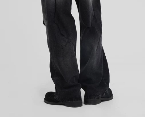 破洞牛仔裤 宽松破洞牛仔裤JHYQ工装系列...