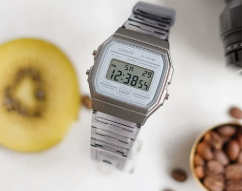 卡西欧复古电子手表男女情侣小方表F-91W...