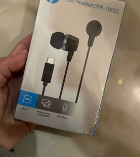 全新一次没用惠普有线耳机dhe-7000c...