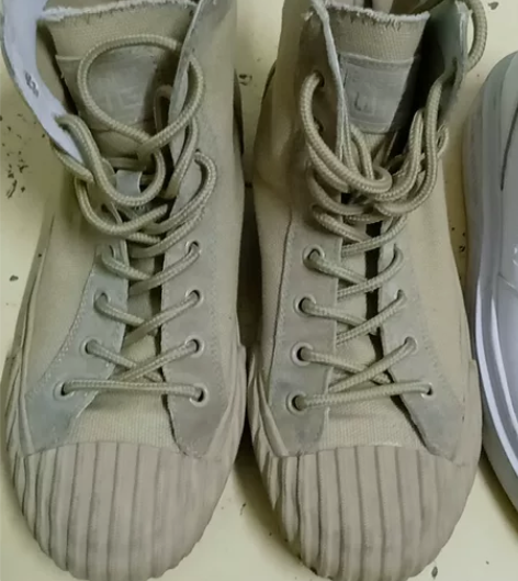 包邮高帮女帆布鞋休闲鞋 尺码38.5，帆布...