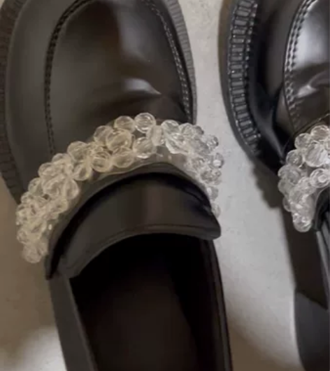 2023英伦风复古玛丽珍鞋粗跟大头娃娃鞋学...