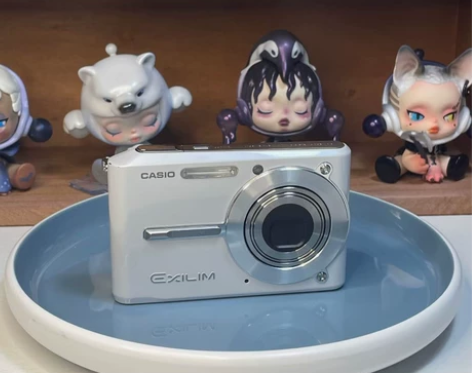 奶白色卡西欧S500 全新电池原装充 复古...