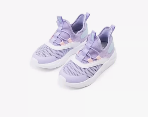 安踏，超轻网面，女童运动鞋，一脚蹬，透气跑...