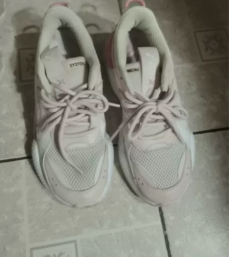 PUMA rs定制化休闲运动鞋粉色九八新 ...