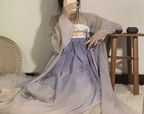 原创汉服女日常夏季仙气飘逸齐胸襦裙中国风古...