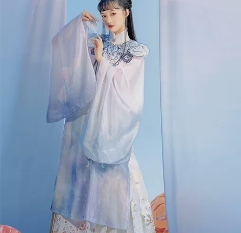 七月夕 糖霜星球 明制立领长衫仿妆花星空马...