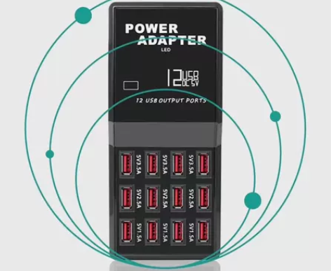 12口快速多口USB充电器12A安卓/苹果...