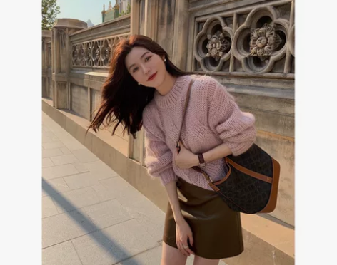 Lazy zoe 博主风气质皮裙_长短版 ...