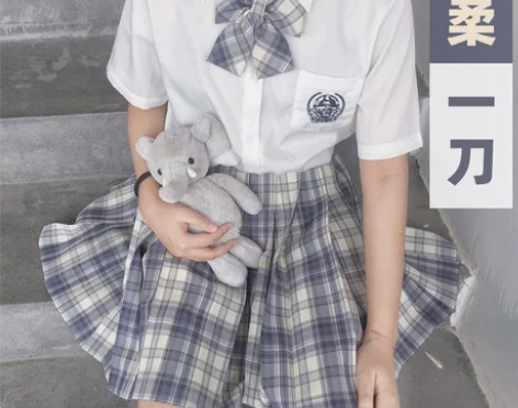 温柔一刀jk制服裙正版原创日系格裙套装百褶...