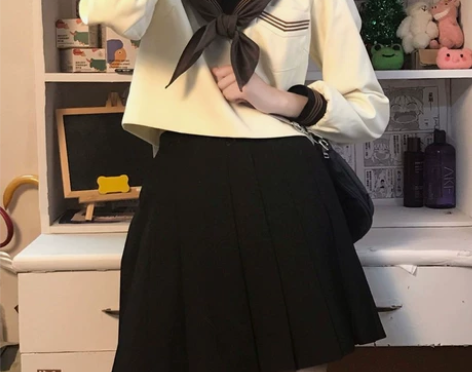 茶羽中jk制服裙水手服上衣中间服女学生日系...
