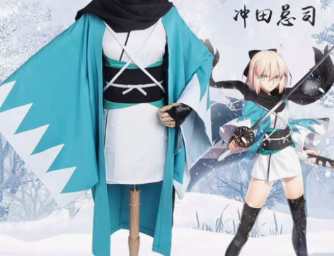 悠窝窝家冲田总司cos m码 图片上的配饰...