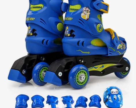 幼儿童旱冰鞋 3-6岁 宝宝溜冰鞋   颜...