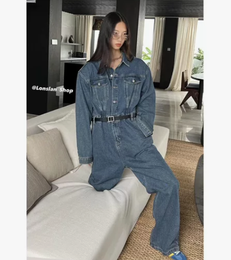 LONSLAN大爱男友力 牛仔连衣裤 穿过...