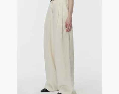 白弓春秋通勤小众设计感西装裤2023春季