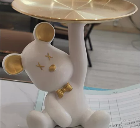 【低价清货】暴力熊托盘摆件 创意轻奢暴力熊...