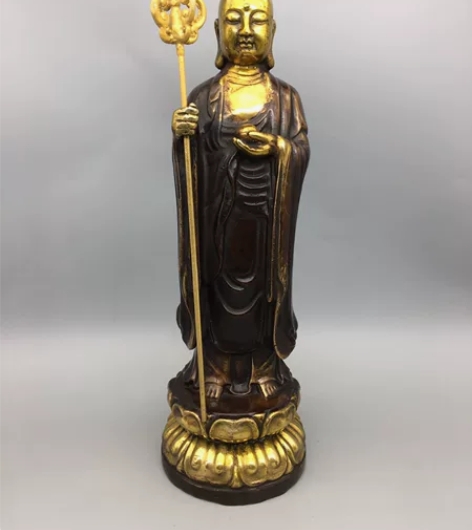 铜鎏金大号地藏佛，工艺精湛 ，包浆 产品规...