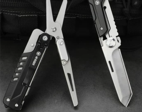 多功能工具户外露营折叠剪刀便携edc折刀应...