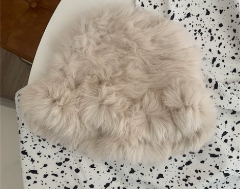 【礼遇价】兔毛针织帽女秋冬季大头围皮草毛绒...