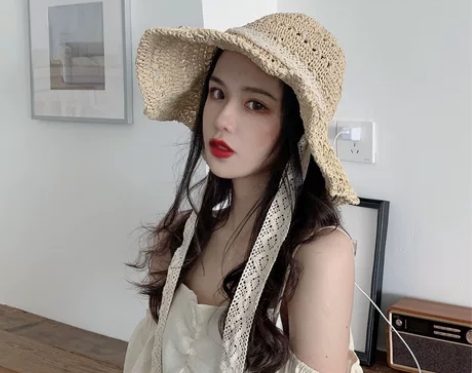 草帽女夏季沙滩大帽檐防晒遮阳帽度假编织海边...