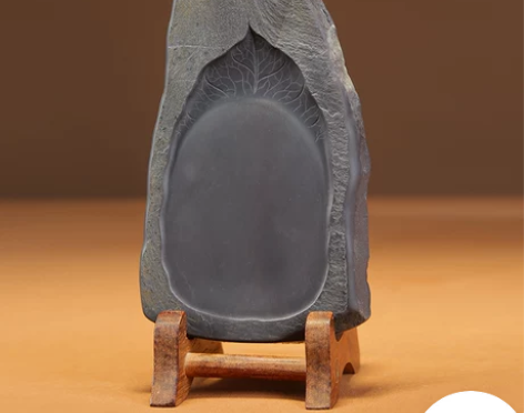 砚师傅 手工砚台坑仔岩作品一叶菩提静吾心砚...